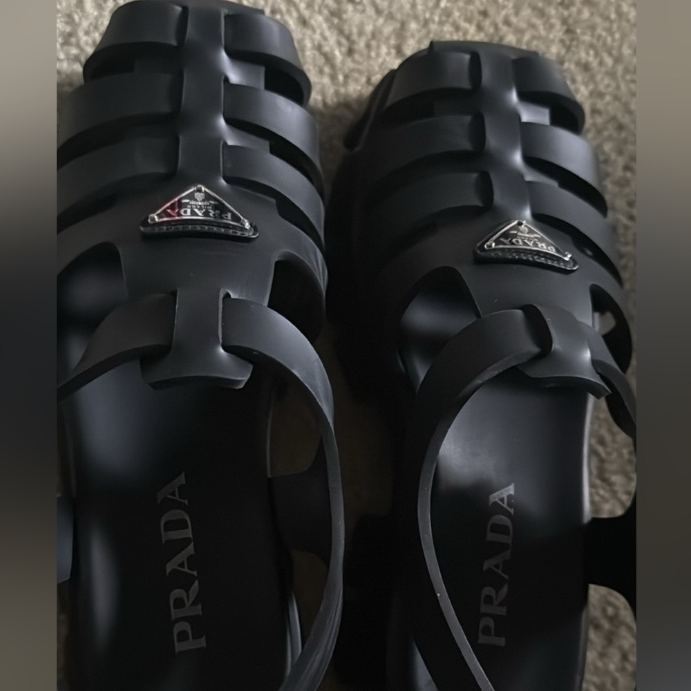 Prada Black Rugged Sole Footwear